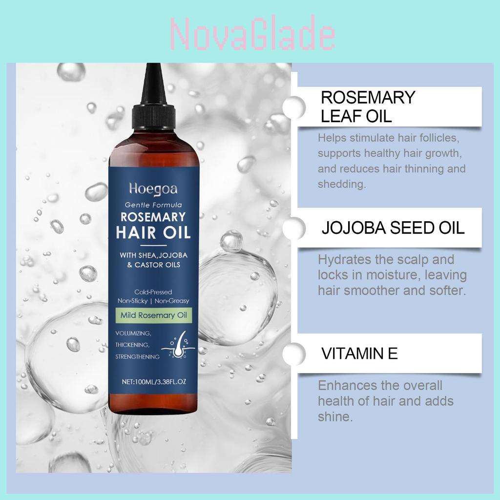 Hoegoa Rosemary Hair Care Oil Nourishing And Fortifying Formula For Smooth Healthy Hair