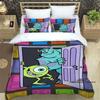 3-piece Monsters, Inc. Bedding Set, 3D Printed Cartoon Pattern Duvet Cover Set, Includes Pillowcases, Filling Not Included.