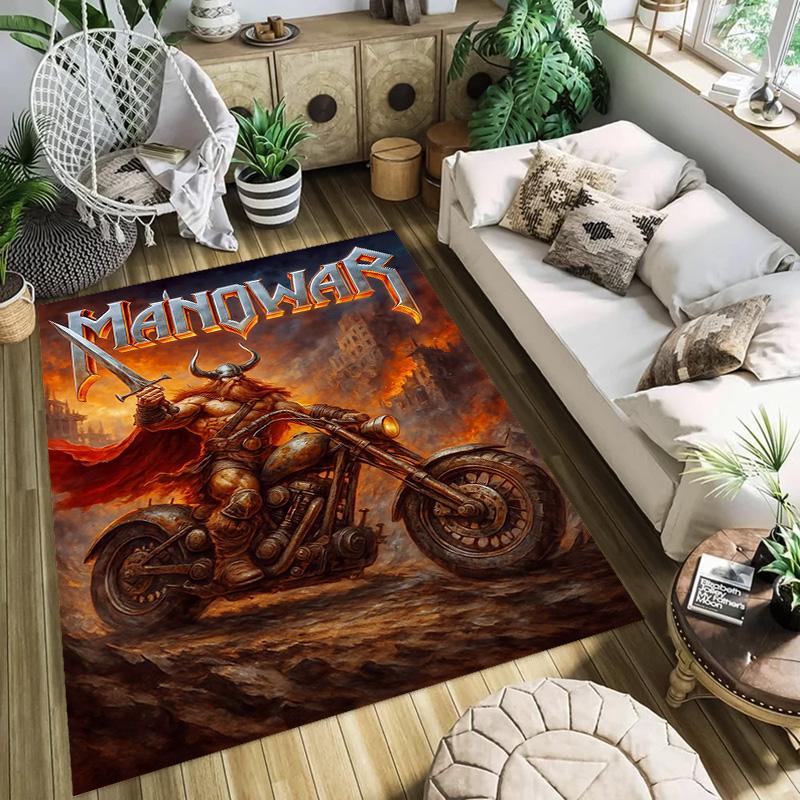 Manowar: Blood Kings carpet Doormat Living room and bedroom mats Dormitory decoration Bathroom mat Office chair cushion
