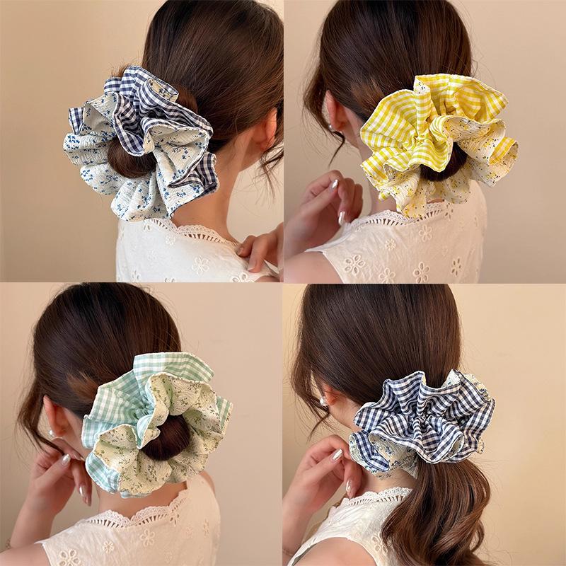 Korean Premium Lace Scrunchie: Women's High-End, Durable, Elastic Hair Accessory