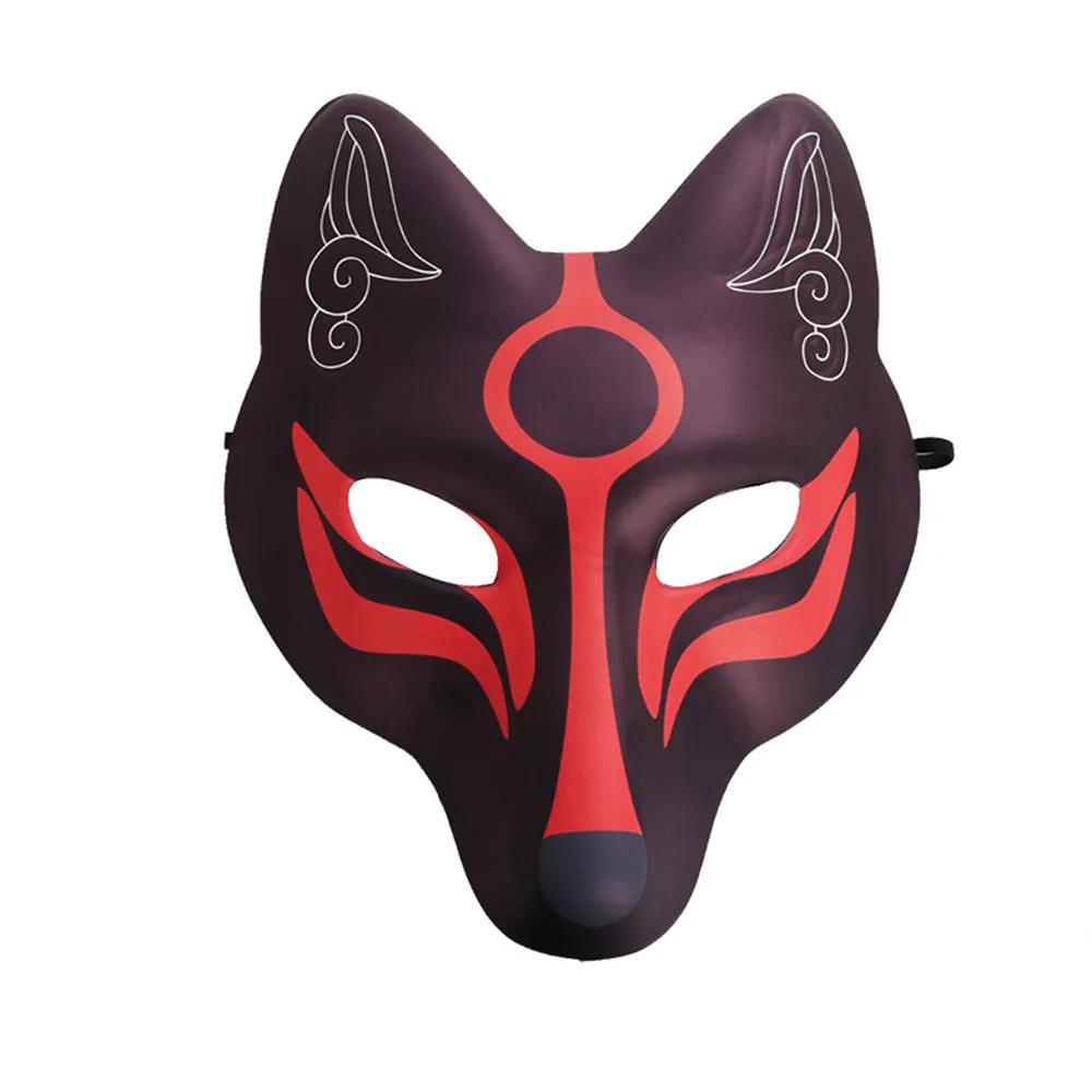 Diy Hand-Painted Mask Blank White Paper Mask Halloween Costume Accessory Cosplay Cosplay Mask For Fox-Themed Events Halloween