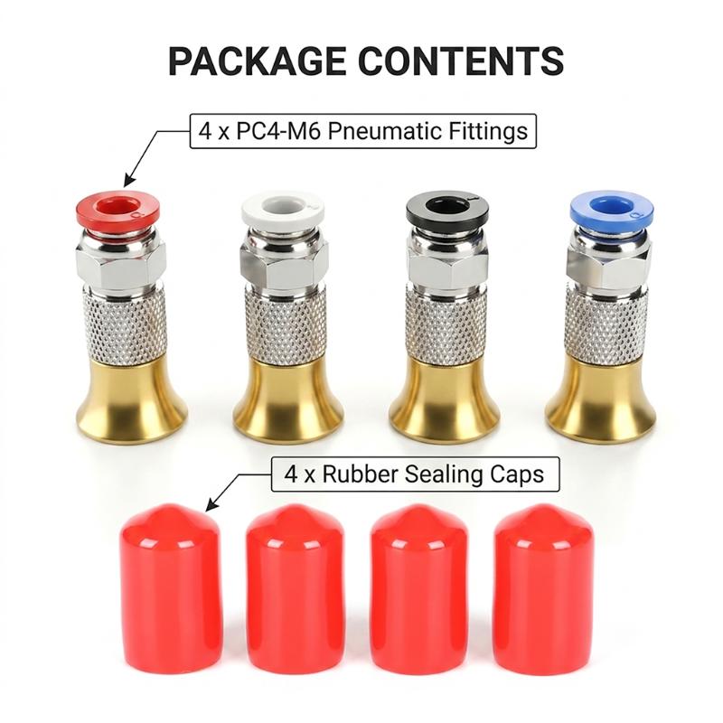 1/4Sets 3D Printer Filament Dryer Box Accessories PC4-M6 Pneumatic Straight Connector M6 Feed Fitting Coupler