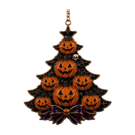 Acrylic Pumpkin Ghost Ornaments Halloween Tree Hanging Ornament, Skull Seasonal Transparent Craft Decor Decor, Spooky Pendant for Party Home, Festive
