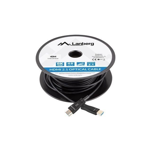 Câble HDMI - Lanberg - 40M - 8K - Fibre Optique - M/M