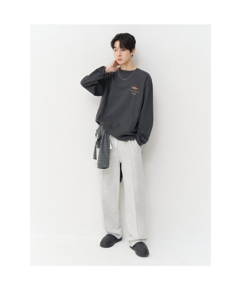 8SECONDS Pintuck Texture Wide Fit Shorts Light Gray