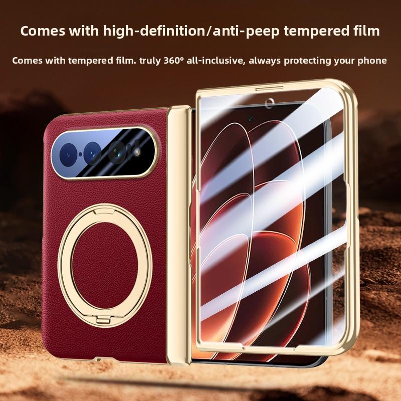 Für Xiaomi Mi 18 Fold Hülle Luxus PU-Leder Ringständer Magnetisches Kabelloses Laden Schutzhülle Rückseite für Xiaomi 18Fold Hülle