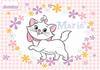 Cute Pink Marie Cat The Aristocats Theme Baby Shower Girl Birthday Party Decoration Background Cute Striped Custom Photo Studio