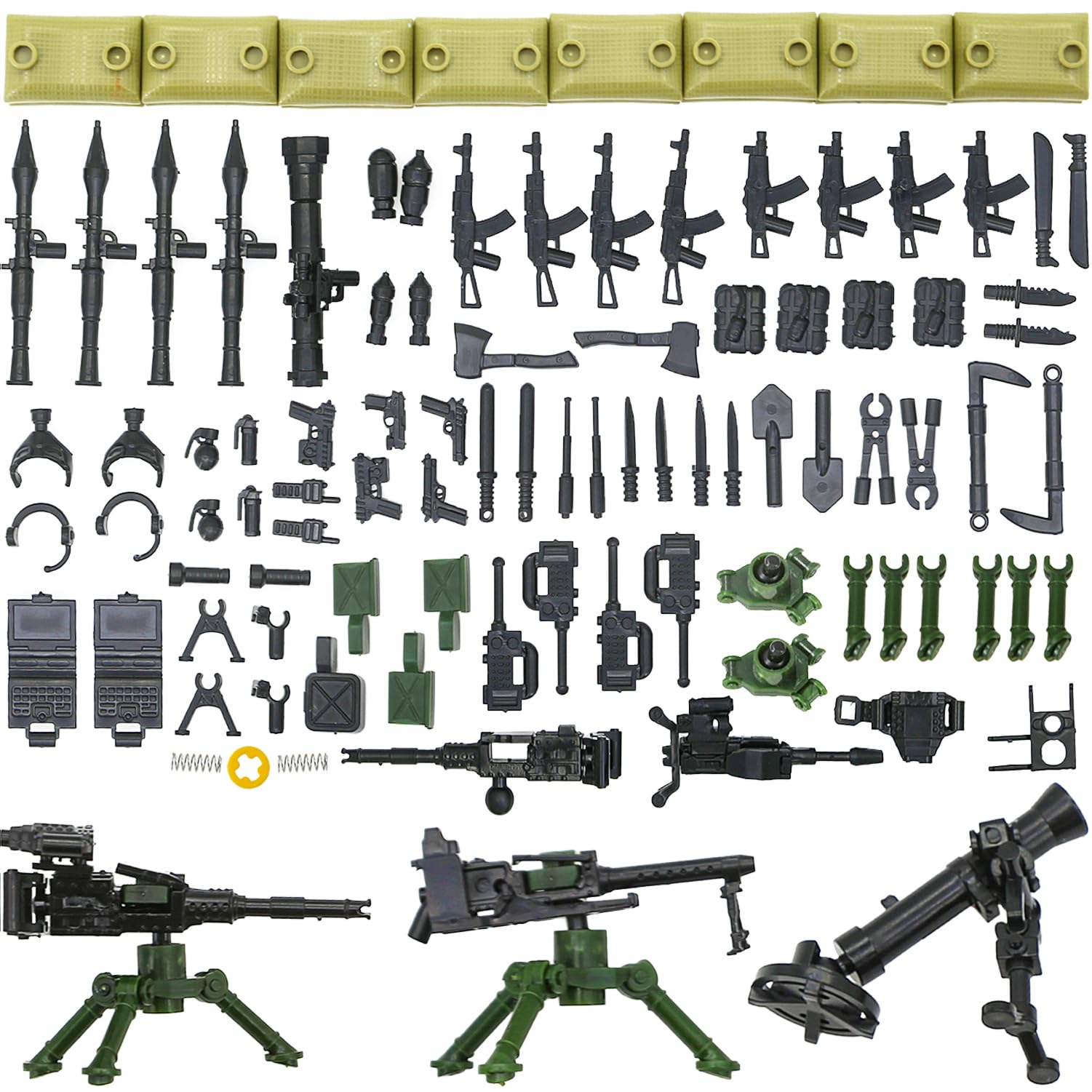 

Ylutex 105 шт. Набор военного оружия Аксессуары Игрушка Команда спецназа Конструктор Игрушки Армейское снаряжение Набор снаряжения Аксессуары Совместимые с Major