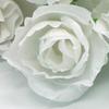 50PCS Simulation Rose Head Decorative Reusable Silk Fake Rose Flower for Wedding Party White