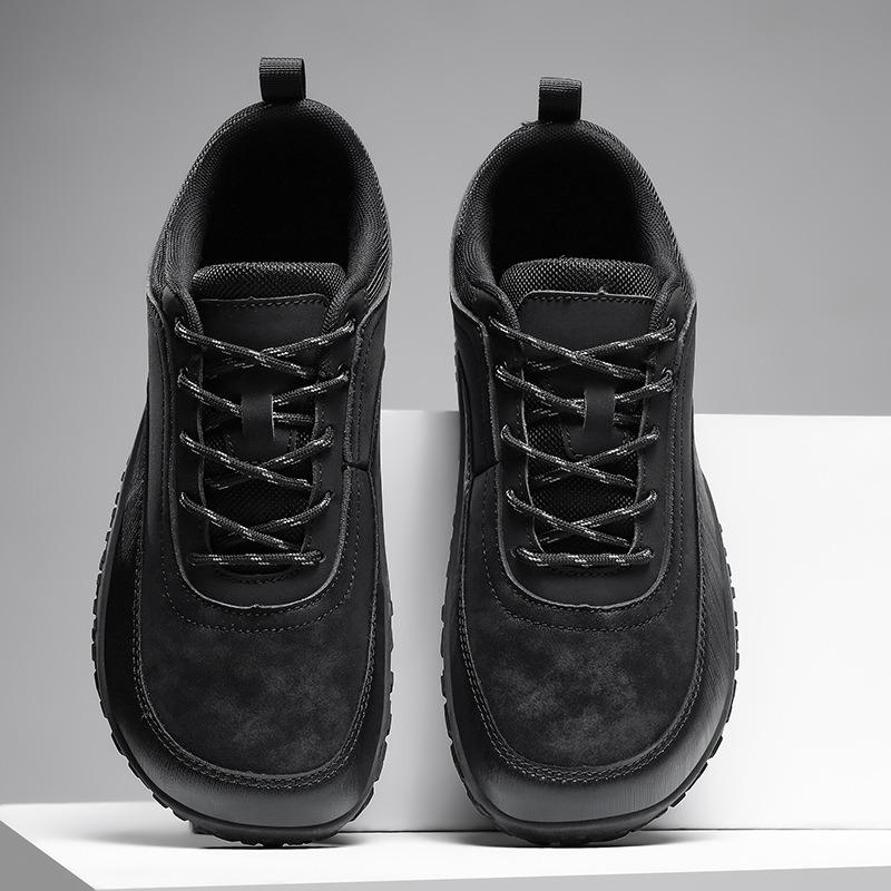 Men's Sneakers Wide Toe Barefoot Shoes Unisex Outdoor Lace-up Casual Shoes Plus Size Hiking Shoe Breathable Leather Men Shoes