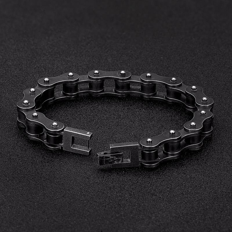 Locomotive Men Punk Rock Bicycle Chain Bracelet Stainless Steel Mountain Bike Chain Accessory Male Gifts