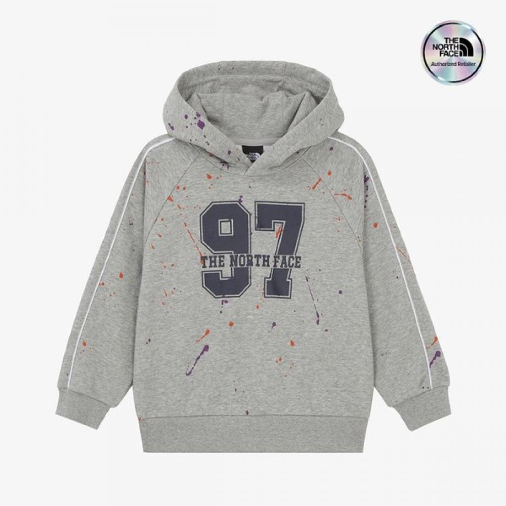 The North Face Kids Track On Hoodie Melange Grey Nm5pr54t MELANGE GREY/100