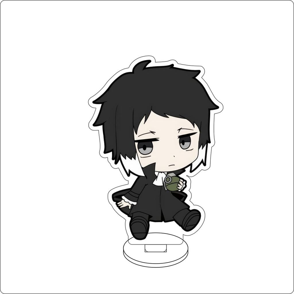 10CM Anime Bungo Stray Dogs Figure Stand Model Nakajima Atsushi/dazai osamu/Kunikida Doppo Cute Desk Decor Standing Sign Gifts