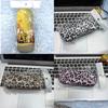 Leopard Print Metal Glasses Case With Flip Cover For Travel And Daily Use