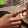 925 Sterling Silver Cross-Border Bow Open Ring Fashionable Sweet Ring Women'S Niche High-End Light Luxury