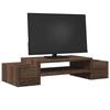 VidaXL Monitor Stand and Storage Brown Oak Engineered Wood, Monitor Riser for Desk, Shelf 854685