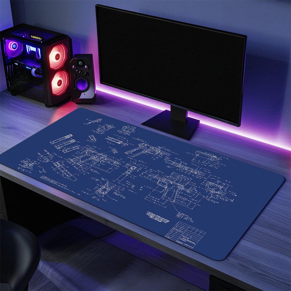 BBROWNING Design drawings Mouse Pad Large Desk Mat Keyboard Ergonomic Office Rubber PC Nonslip Antifray Home Custom