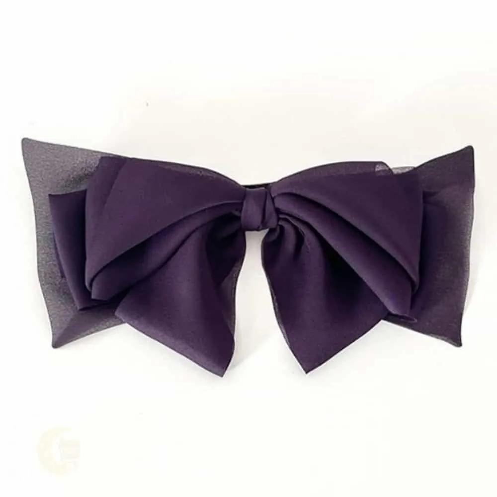 MOONH Hair Fixing Pin Date Look Point Hair Pin Purple Chiffon Layered Wing Lovely Hair Pin