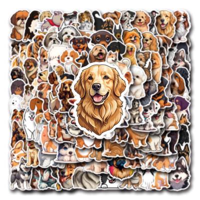 Cartoon Pet Dogs Sticker Set: 110 Waterproof Graffiti Decals for Decor - Perfect for Fridge, Phone, Cup, and Computer.