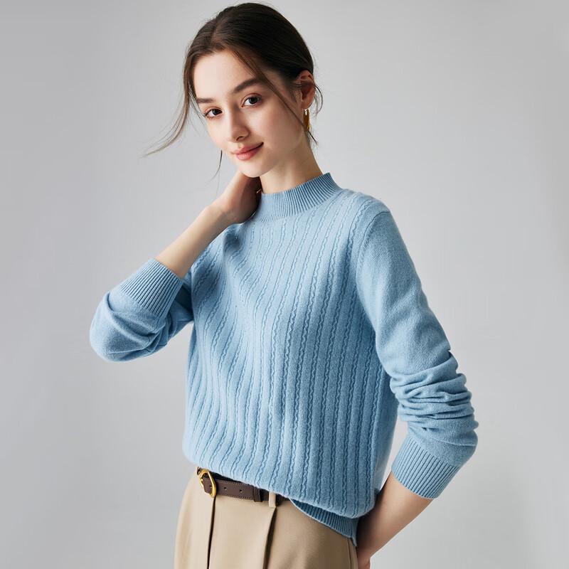 

Женский жакет-водолазка из чистого кашемира с жаккардовым узором L