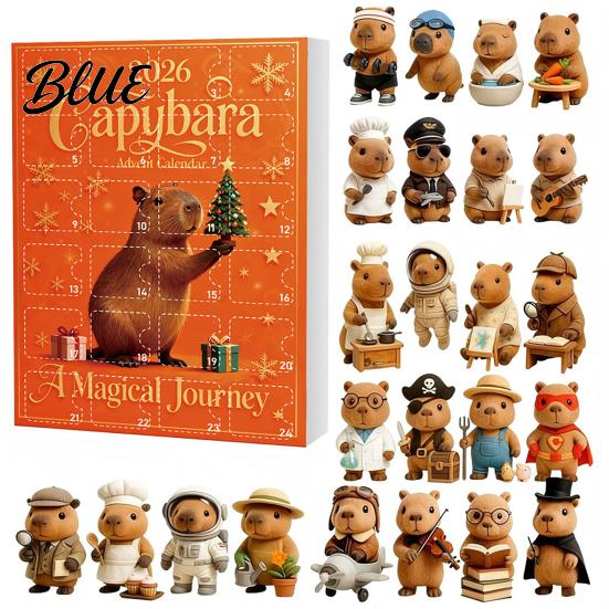 Themed Blind Box Countdown with Advent Calendars Christmas Capybara Set 2026 24 Days Novelty Gift