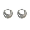 Vintage Smooth Metal U Shaped Geometric Oval Hoop Earrings For Women