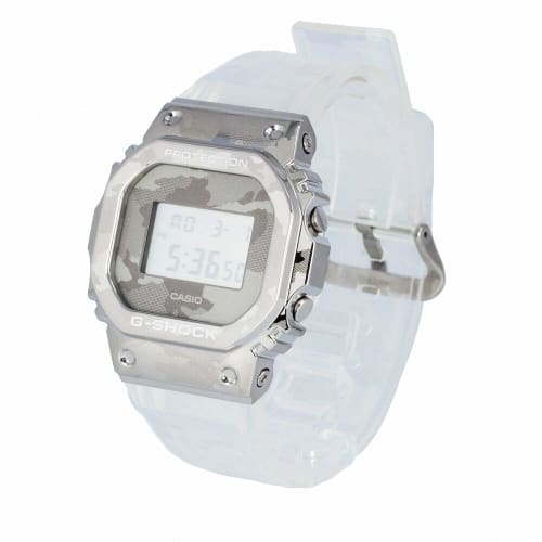 

Цифровые часы Casio G-Shock для мужчин и женщин, Металлический камуфляжный скелетон-дизайн, GM-5600SCM-1