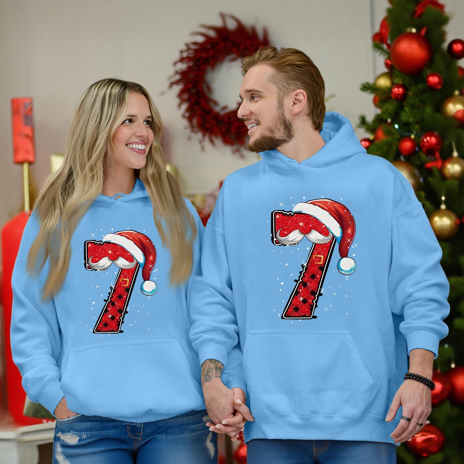 

Модний повсякденний костюм, світшот з довгим рукавом, худі з принтом, парний набір для нього та для неї M