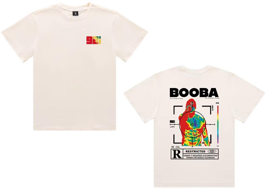 

Vintage Men Tshirt Hiphop T Shirt Fashion BOOBA Printed Short Sleeve Tops Harajuku Streetwear Tee Women Clothing 4XL