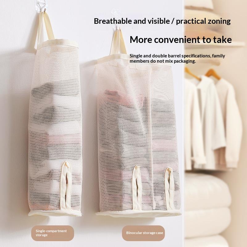Hängende Netz-Aufbewahrungstasche Unterwäsche Socken-Organizer Sichtbar Atmungsaktiv Waschbar Für Kleiderschrank Schlafzimmer Wohnheim Home Organization
