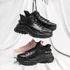 Men's Casual Low-Top Genuine Leather Sneakers - Thick Sole Dad Shoes, Spring/Autumn Fashion Platform Footwear