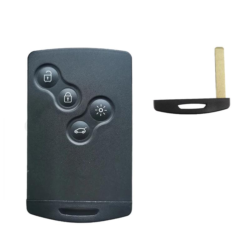 NO LOGO! 4 button remote key card keyless smart key 433mhz 4A PCF7945/PCF7953 chip for Renault Clio 4 Key captur key After 2013