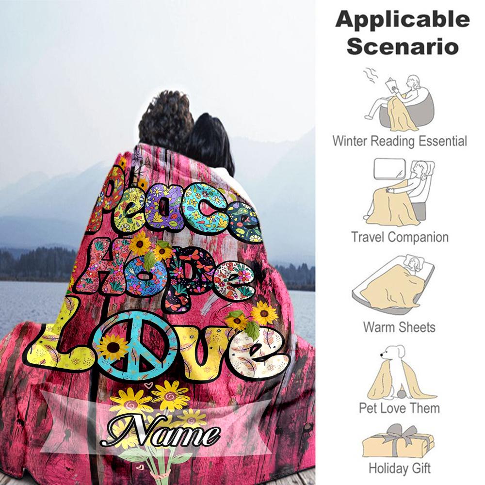 Customize Your Name Blanket Multi-purpose Personalized Blanket Warmthful Decor Perfect for Livingroom Chair Nap Couch Ideal for All Seasons
