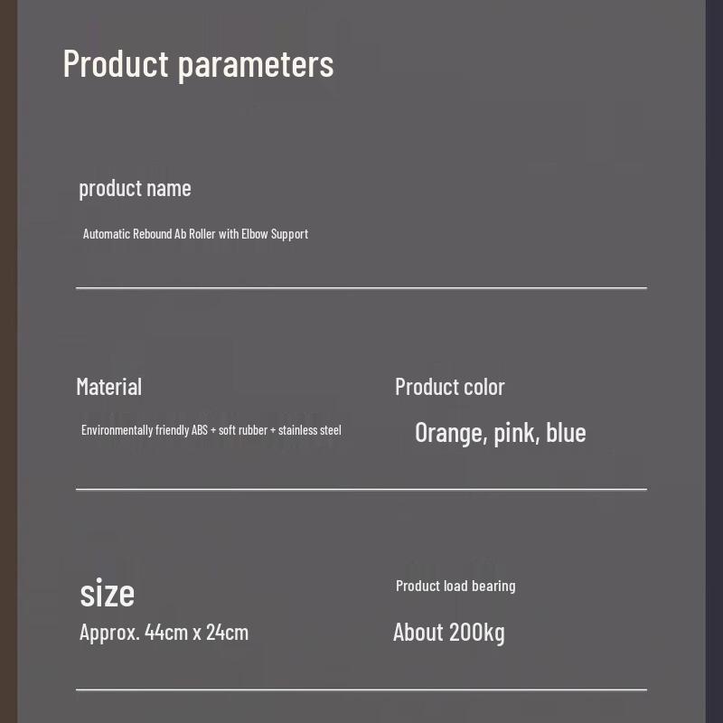 Automatic Rebound Abdominal Wheel with Elbow Support