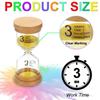 PATIKIL 3-Minute Hourglass, Wooden and High Borosilicate Glass Hourglass, Yellow