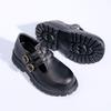 Girls' 2026 Brown Mary Jane Leather Shoes: Breathable, Wear-Resistant, Thick Sole, Buckle Strap, Casual Campus Footwear