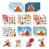 Christmas Toy Jigsaw Puzzle Stickers, Cartoon Santa Face-changing Stickers, Waterproof Decal Stickers