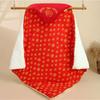 Red 100 Blessings Swaddle: Pure Cotton Newborn Blanket for Delivery Room, Thickened for Spring, Autumn, Winter