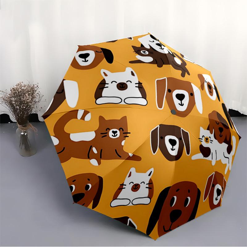 1pc PETS Open/Close Folding Umbrella, All- Portable Umbrella for & Men, Stylish Accessory (Holiday Gift) 8-Rib yy251213111