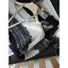 Matcha Chocolate Cashmere Wool Color Block Striped Knit Sweater - Women's Autumn Fashion