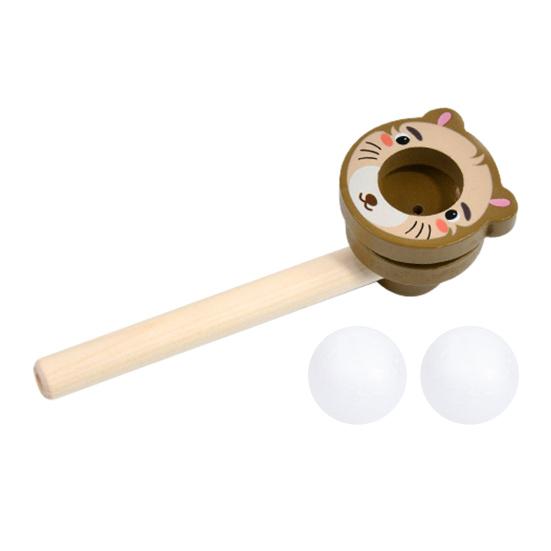 huaqianguhh Kids Floating Ball Blow Toy, Suspension Blowing Wooden Pipe for Lung Capacity Training, Educational Toy Boys Girls