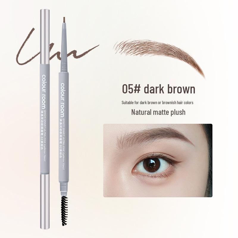 Waterproof Double-Ended Ultra-Fine Eyebrow Pencil - Sweat-Proof, Smudge-Resistant, Natural Definition