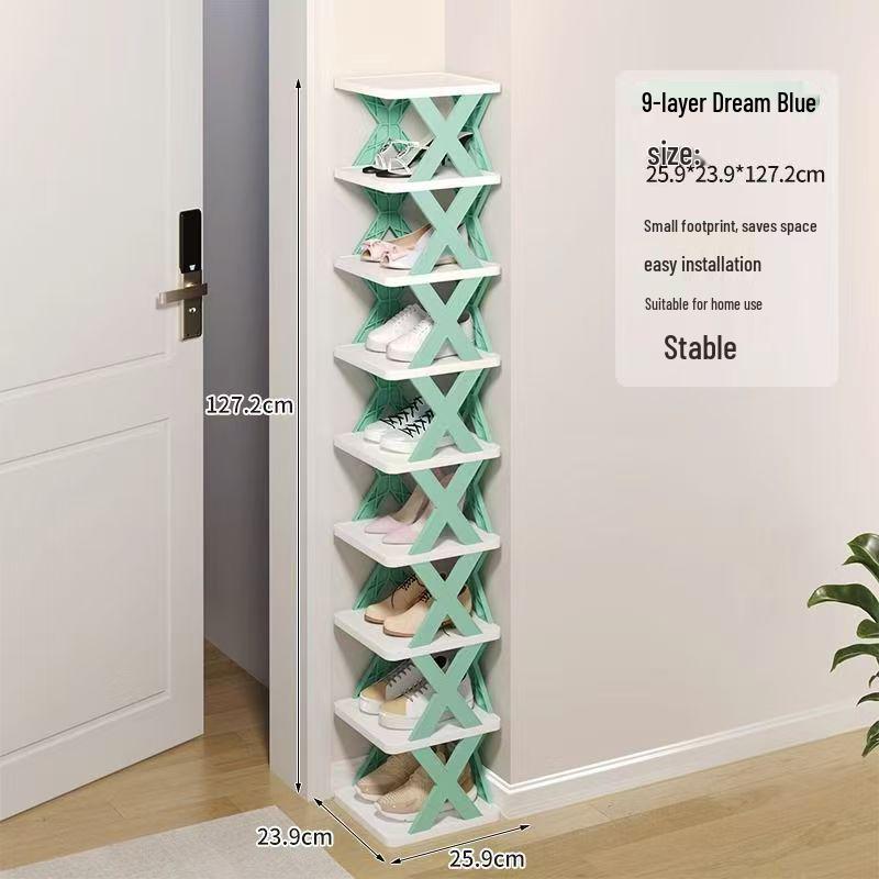 Nordic Plastic Folding Shoe Rack for Entryway or Bedroom