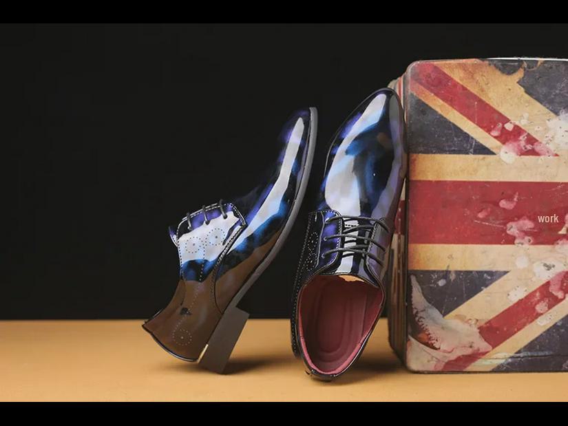 "New Four Seasons Men's Pointed Toe Formal Shoes – Trendy Large Size British Style Men's Shoes"