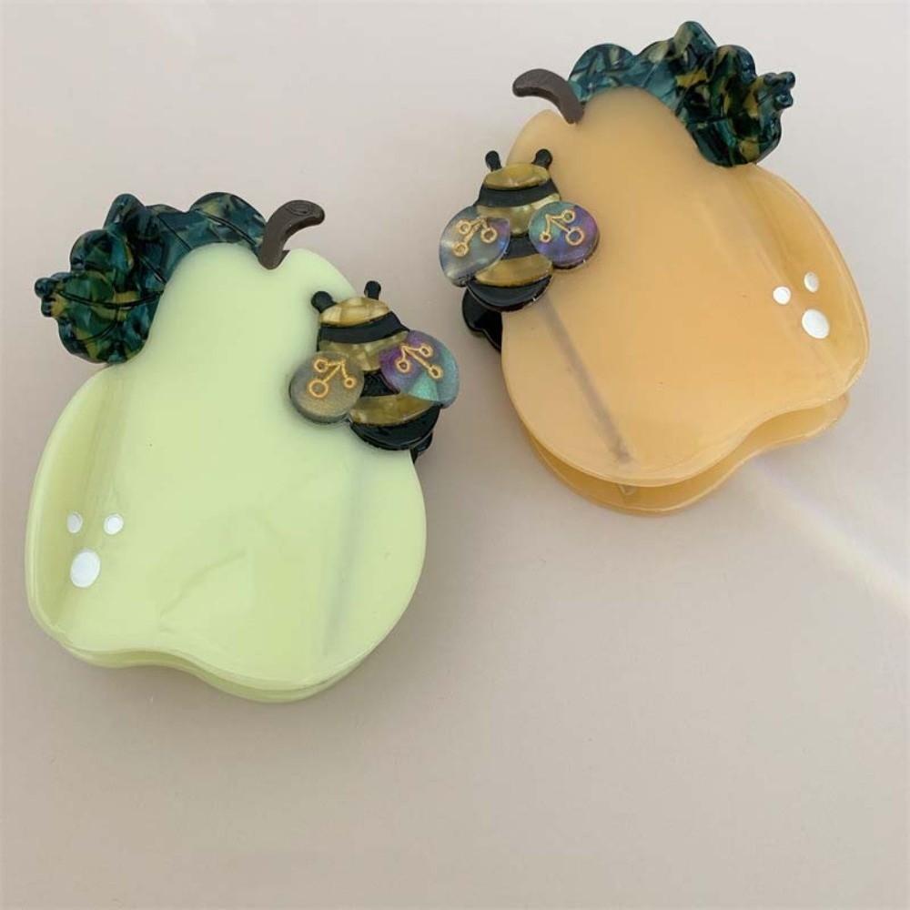 Acrylic Acetic Acid Hair Claw Sweet Acetate Hairgrips Fashion Bee Pear Shark Clip  Gifts
