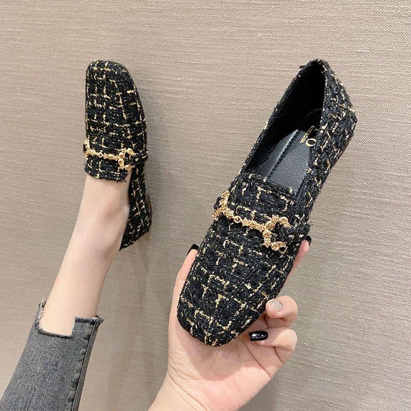 

2025 Весна Осень Обувь Женская Плоская Мягкая Модная Брендовая Женская Одиночная Вечерняя Обувь Плоская Нескользящая Бежевый Черный Большой Размер 42 35 чёрный