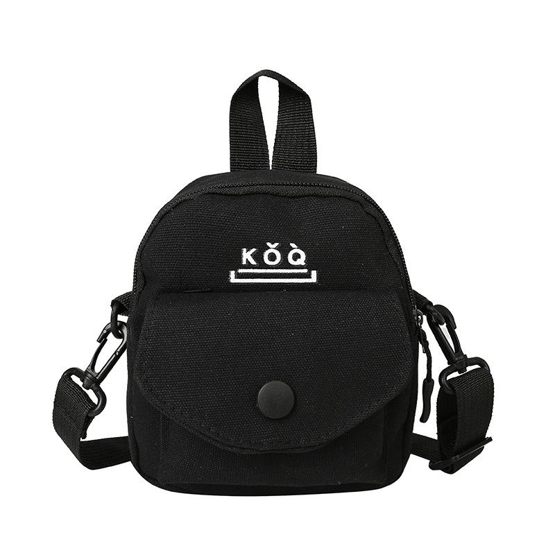 

New product 2025 spring new canvas women s bag trendy personality shoulder crossbody small square bag чорний