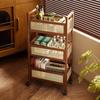 Compact Multi-Layer Movable Storage Trolley for Snacks and Bedroom