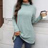 Women's T-Shirt Vintage Floral Print Round Neck Loose Long Sleeve Mid-Length Thumb Leak Top