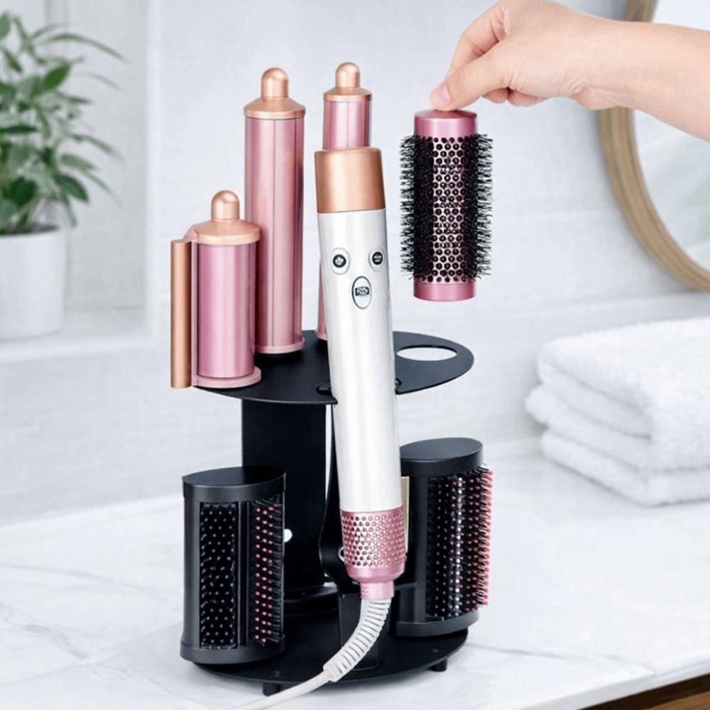 Non-slip Curling Iron Storage Holder Wall Mounted/Desktop Hair Dryer Stand  Bathroom